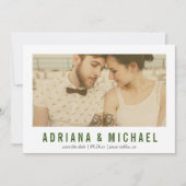  Vision Modern Pattern Foto | Groen Save The Date (Voorkant)