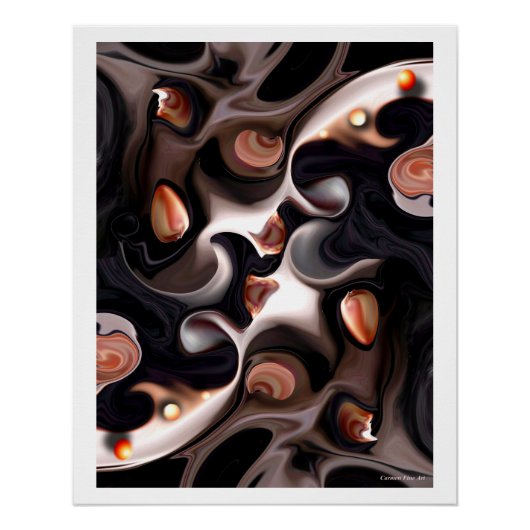 "Vision of Blue Exclusion", glanzend Poster (Voorkant)