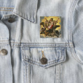 Vision of Ezekiel, c.1518 Vierkante Button 5,1 Cm (In situ)