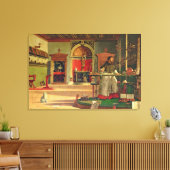 Vision of St. Augustine, 1502-08 (olie op canvas) Canvas Afdruk (Insitu (Woonkamer))