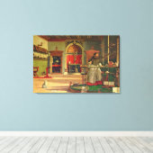 Vision of St. Augustine, 1502-08 (olie op canvas) Canvas Afdruk (Insitu (Houten vloer))