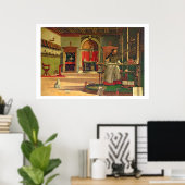 Vision of St. Augustine, 1502-08 (olie op canvas)  Poster (Thuiskantoor)