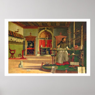 Vision of St. Augustine, 1502-08 (olie op canvas)  Poster