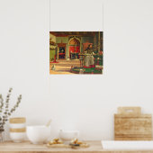 Vision of St. Augustine, 1502-08 (olie op canvas) Poster (Keuken)