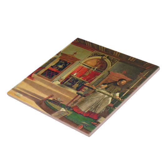 Vision of St. Augustine, 1502-08 (olie op canvas)  Tegeltje (Zijkant)