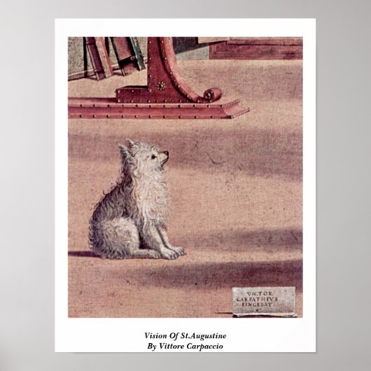 Vision Of St.Augustine By Vittore Carpaccio Poster (Voorkant)