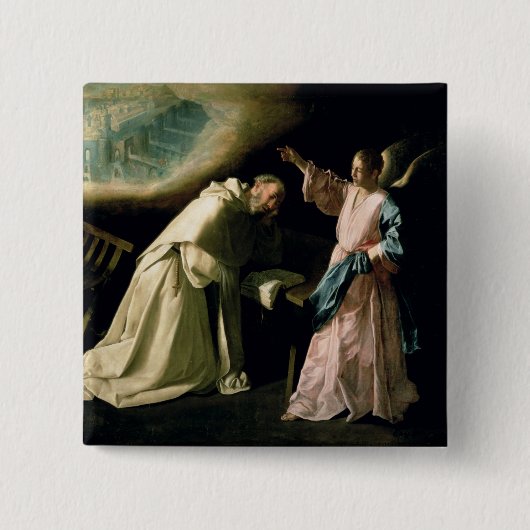 Vision of St. Peter Nolasco, 1629 Vierkante Button 5,1 Cm (Voorkant)