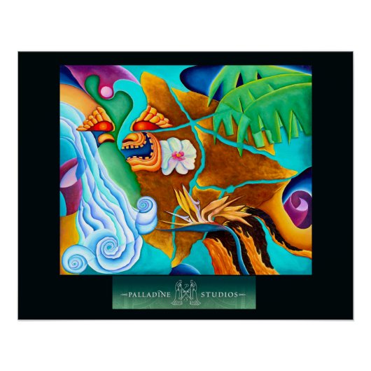 'Vision of the Big Island' Glossy Poster (Voorkant)