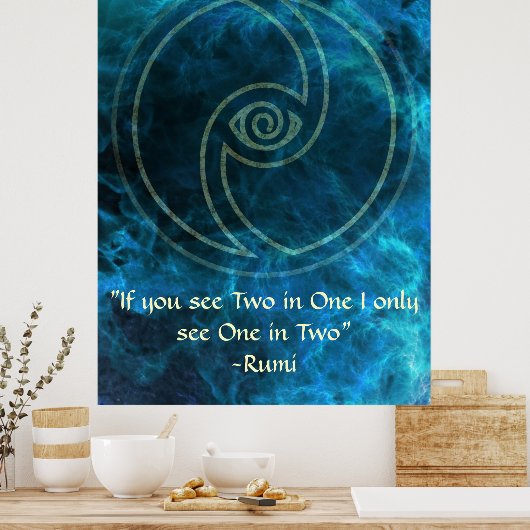 Vision-Rumi en poëtische kunst Poster (Keuken)