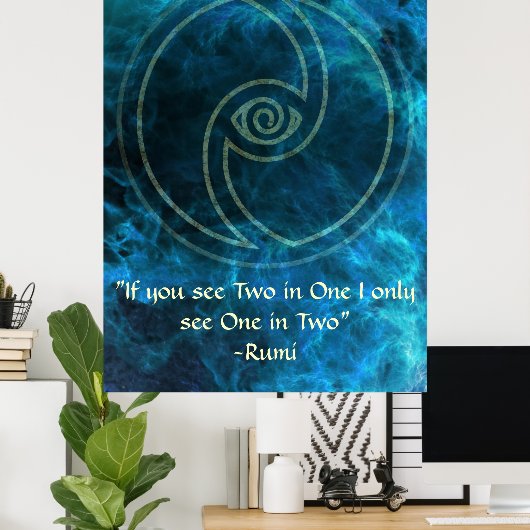 Vision-Rumi en poëtische kunst Poster