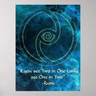 Vision-Rumi en poëtische kunst Poster
