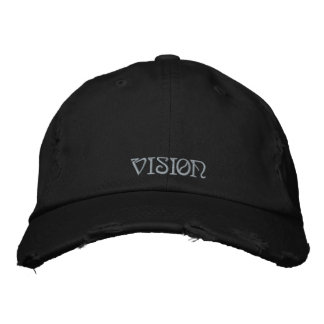 Vision Spiritueel Quote Zwart Paarse Geborduurde Pet