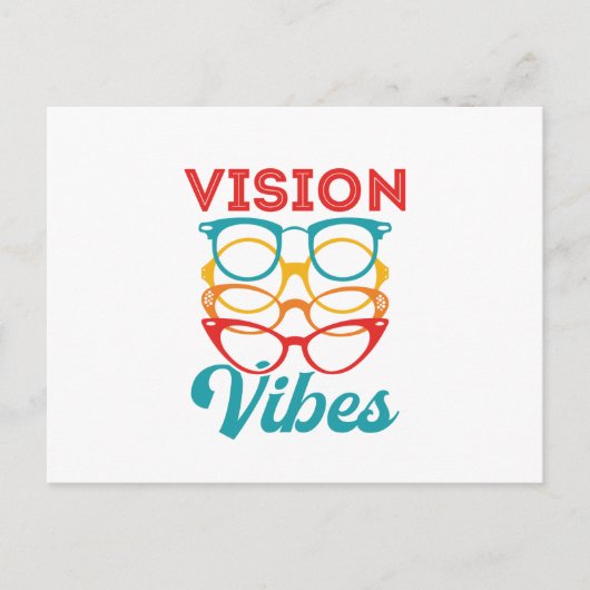Vision Vibes Optometrist Optometry Briefkaart (Voorkant)