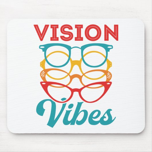 Vision Vibes Optometrist Optometry Muismat (Voorkant)