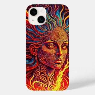 Visionair Meisje met Derde Oog Pastel Psychedelic Case-Mate iPhone 14 Hoesje