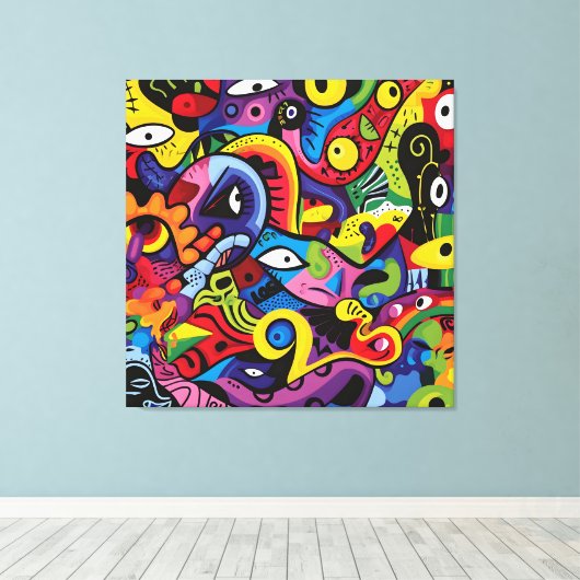 Visionair Mozaïek Canvas Afdruk (Insitu (Houten vloer))