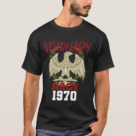 Visionair sinds 1970 t-shirt (Voorkant)