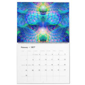 Visionaire fractale kunst 12 maanden kalender (Feb 2027)