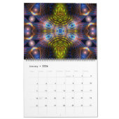 Visionaire fractale kunst 12 maanden kalender (Jan 2026)