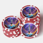 Visionaire ruimtevaart poker chips (Opstapeling)