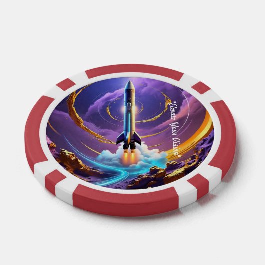 Visionaire ruimtevaart poker chips (Enkel)
