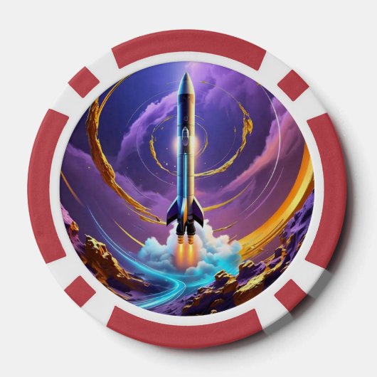 Visionaire ruimtevaart poker chips (Achterkant)