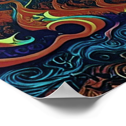 Visionaire vlammen: Spiritueel oog Poster (Hoek)