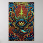 Visionaire vlammen: Spiritueel oog Poster (Voorkant)