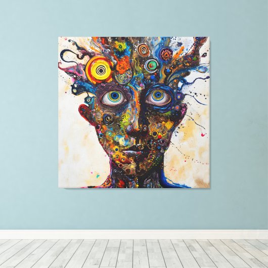 Visionaire wervelwind canvas afdruk (Insitu (Houten vloer))