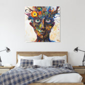 Visionaire wervelwind canvas afdruk (Insitu (Slaapkamer))