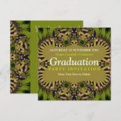 Visionary Forest Earth Green Afstuderen Invitation Kaart (Voorkant / Achterkant)