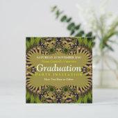 Visionary Forest Earth Green Afstuderen Invitation Kaart (Staand voorkant)