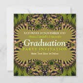 Visionary Forest Earth Green Afstuderen Invitation Kaart (Voorkant)