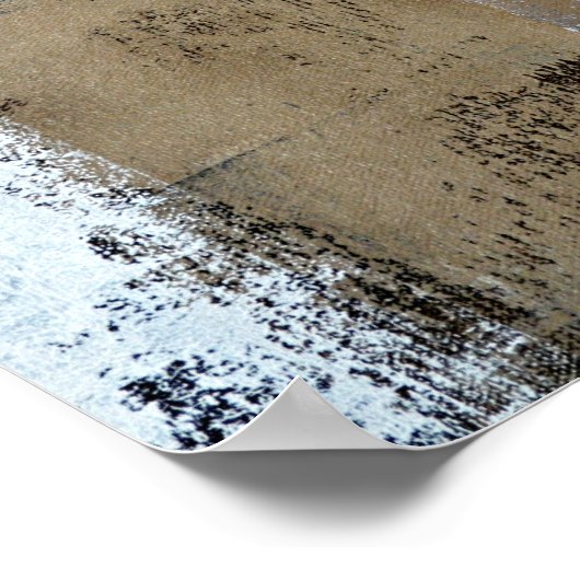 'Visionary' neutrale Abstracte kunst Poster (Hoek)