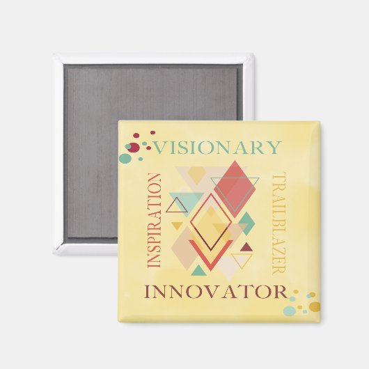 Visionary Trailblazer Innovator Inspiration Magneet (Voorkant / Achterkant)