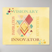 Visionary Trailblazer Innovator Inspiration Poster (Voorkant)