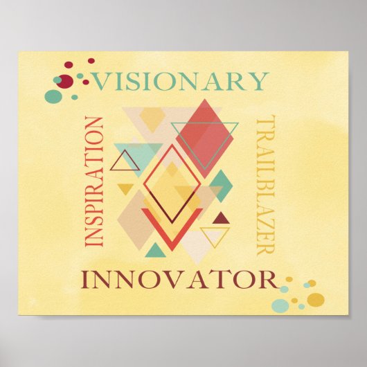 Visionary Trailblazer Innovator Inspiration Poster (Voorkant)
