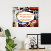 Visionbord met bijbelvers Schrijf het Visio neer Poster (Thuiskantoor)