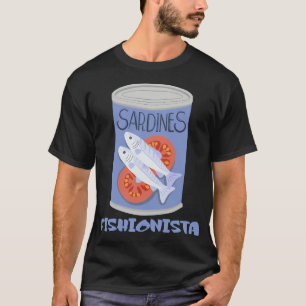 Visionista Sardineblik Mode Grappige Meme-ontwerp T-shirt