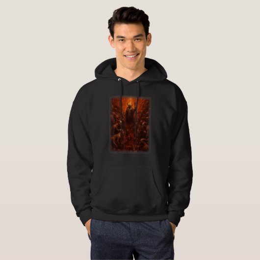 Visions of Hell Satan Devils Demons Monster Skelet Hoodie (Voorkant volledig)