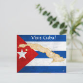 "Visit Cuba" post card Briefkaart (Staand voorkant)