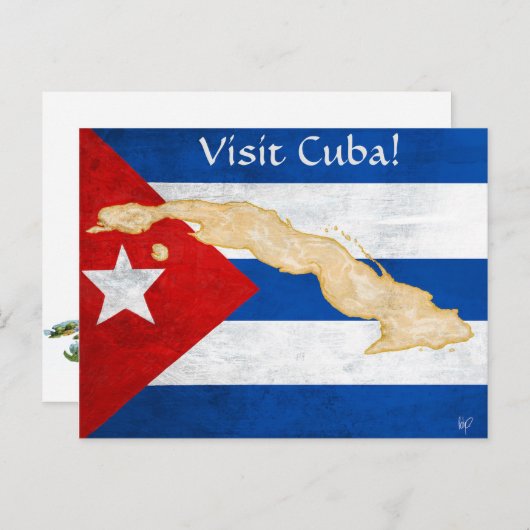 "Visit Cuba" post card Briefkaart (Voorkant / Achterkant)