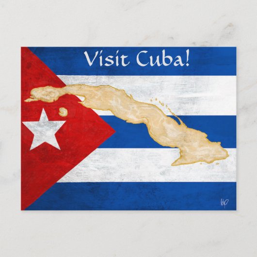"Visit Cuba" post card Briefkaart (Voorkant)