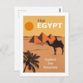 Visit Egypt travel poster Briefkaart (Voorkant / Achterkant)
