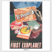 Visit First Exoplanet Found Outside Solar System Sticker (Vel)