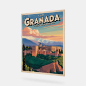 Visit Granada Vintage Travel Art Acryl Bord (Hoek)