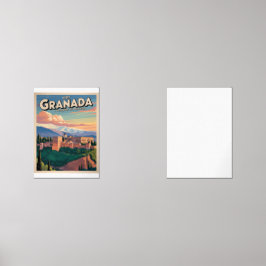 Visit Granada Vintage Travel Art Muurkunst Sets