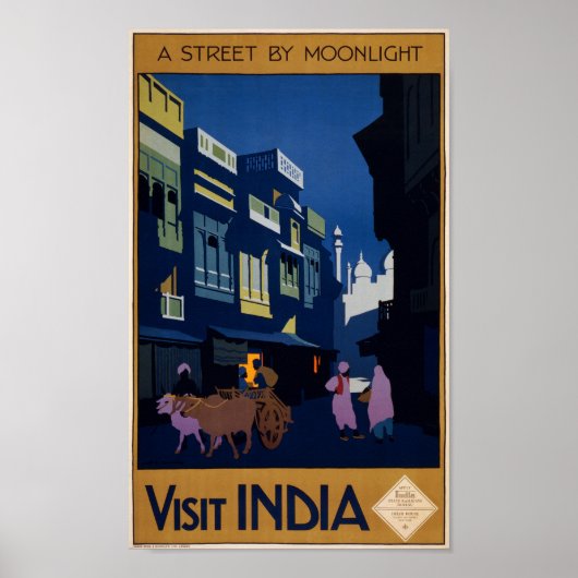 Visit India Vintage Poster (Voorkant)