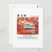 Visit Japan – Mount Fuji & Autumn Leaves Briefkaart (Voorkant / Achterkant)