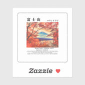 Visit Japan – Mount Fuji & Autumn Leaves Sticker (Vel)